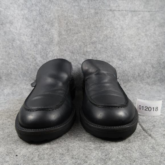 Banana Republic Shoes Mens 10 Loafer Slip On Black Leather Moc Toe Classic Italy - Picture 3 of 16